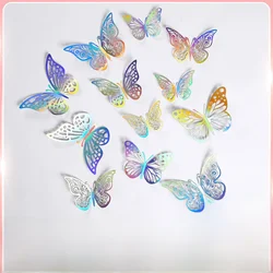 Colorful Artificial Butterfly Wall Stickers Modern Simple Scandinavian Paper Cut Out Butterfly Wall Stickers Bedroom Wall Dec...