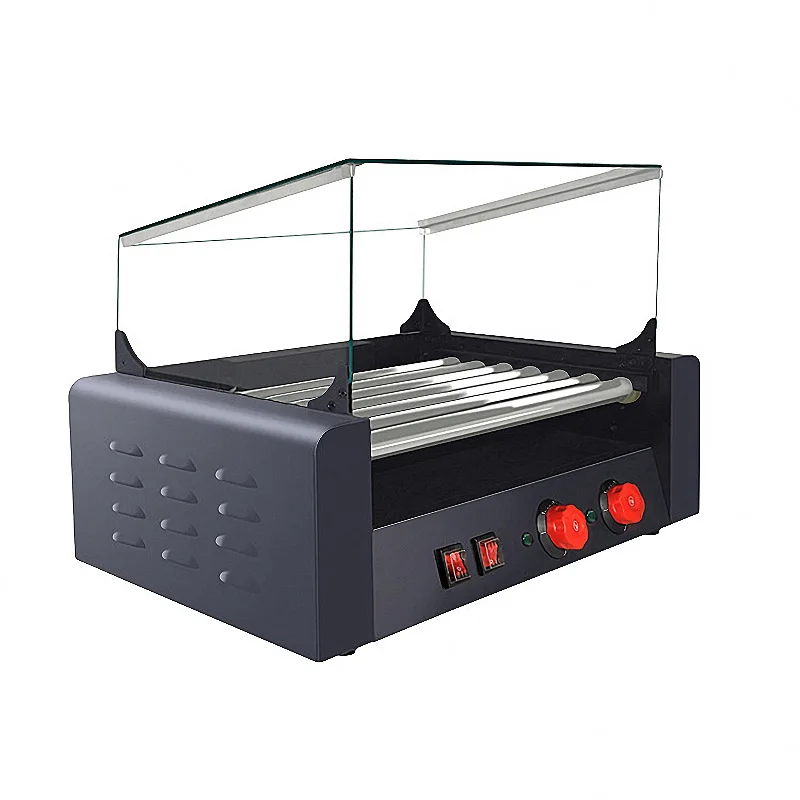 Commercial Grill เครื่องฮอทดอกฝรั่งเศสไส้กรอกเครื่องคั่วสุนัขร้อนบาร์บีคิวเครื่อง Hot Dog Roller เครื่อง SC-007C