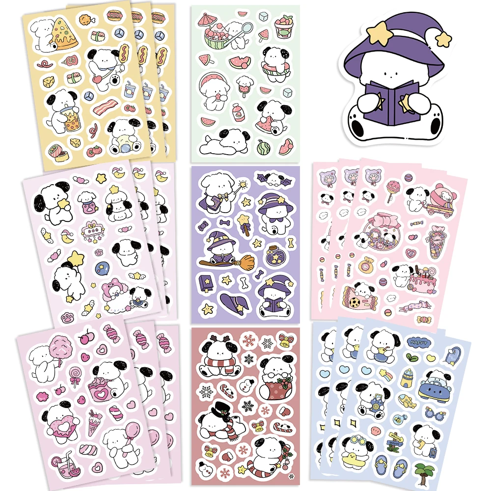 Autocollant de puzzle mignon pour enfants, 8 animaux, chiens, faire un visage drôle, assembler des autocollants de puzzle bricolage, jouets pour enfants, 8 pièces, 16 pièces, 32 pièces