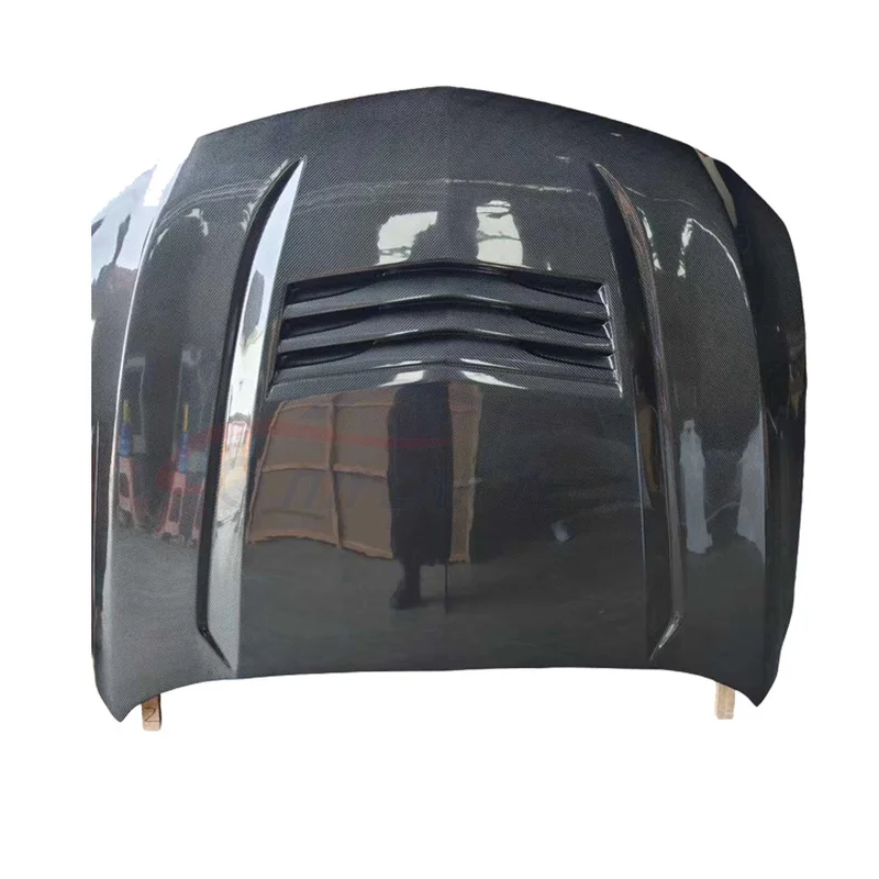 High Quality Blackwing‑Style Wet Carbon‑Fiber Engine Hood Bonnet, Aftermarket Auto‑Body Parts Sports Sedan