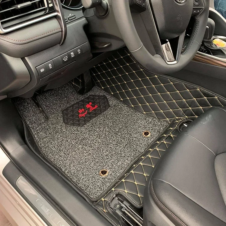 Juego de alfombrillas para pies de coche de cuero PVC impermeable, juego de alfombrillas para automóvil recién llegado, alfombrillas para el suelo del coche de gran oferta, duraderas, de alta calidad