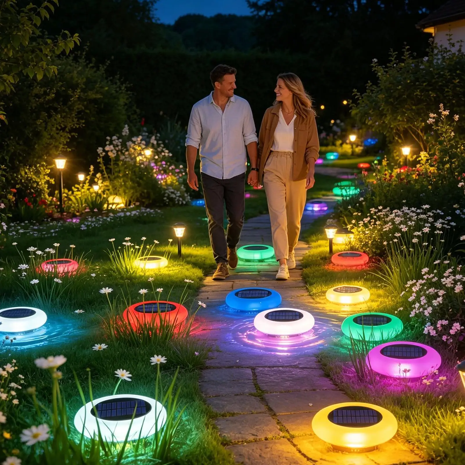 

Pool Lights Waterproof Solar RGB Color Changing Pool Floating Lights for Outdoor Garden Home Party Wedding Bathroom Bathtub