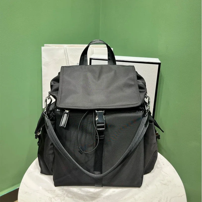 New nylon backpack parachute flip backpack computer multi-function schoolbag large capacity travel mountaineering bag men