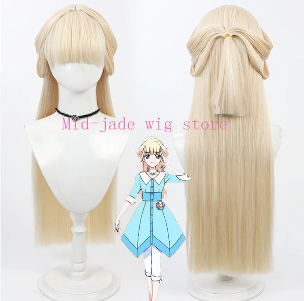 Yuki Nekoyashiki Cosplay Wig Realistic Scalp Light Yellow Hair for Spring Fantasy Convention and Studio Photo Shoot