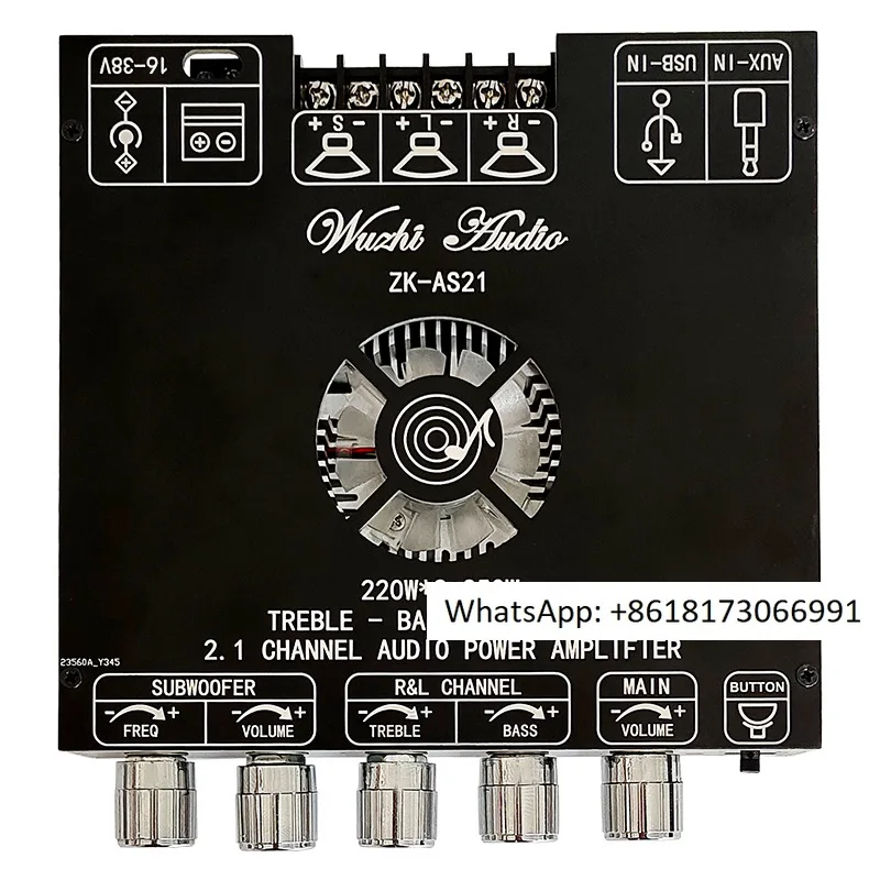 

AS21 2.1 channel TPA3255 Bluetooth digital amplifier board module pitch subwoofer 220W * 2+350W