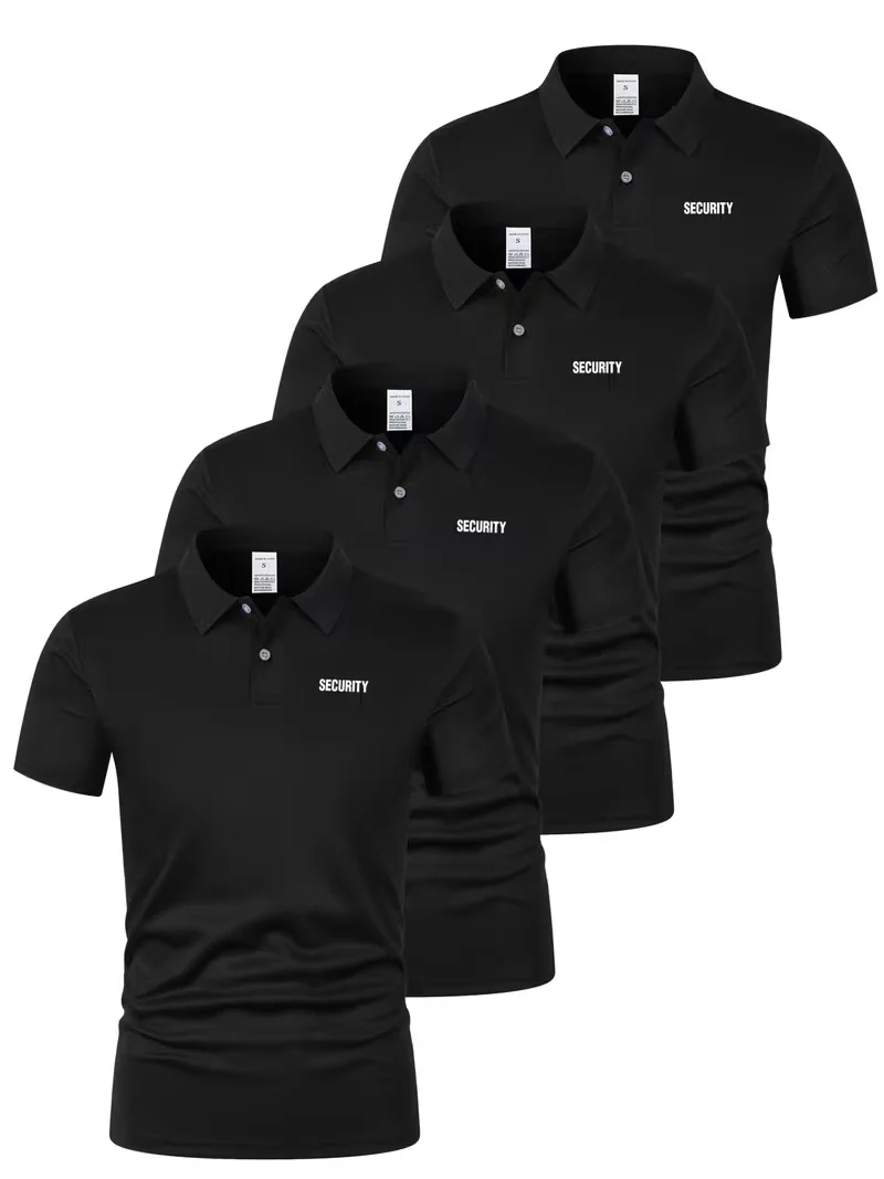 

4 новых летних мужских футболок с короткими рукавами и воротником, новые однотонные повседневные рубашки с лацканами, модный дышащий свободный топ