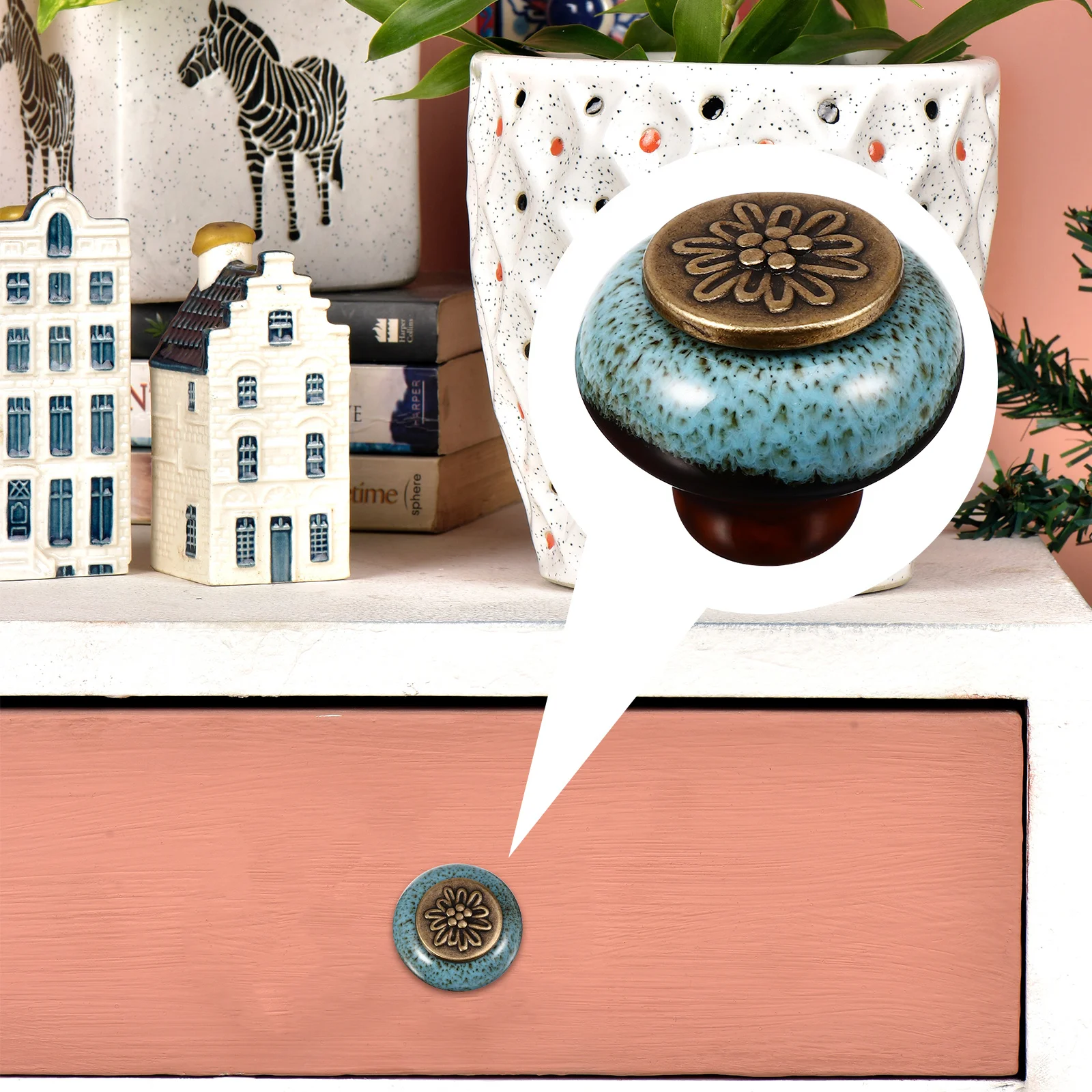 

4Pcs Simple Wardrobe Door Handles Smooth Comfortable Surface Bright Colors Texture Single Hole Handle Cabinet Round Knobs