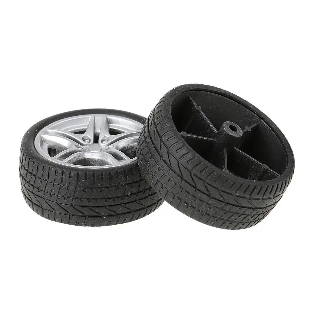 Neumáticos de goma para coche de juguete, 2 piezas, 40/48mm, para fabricación de modelos