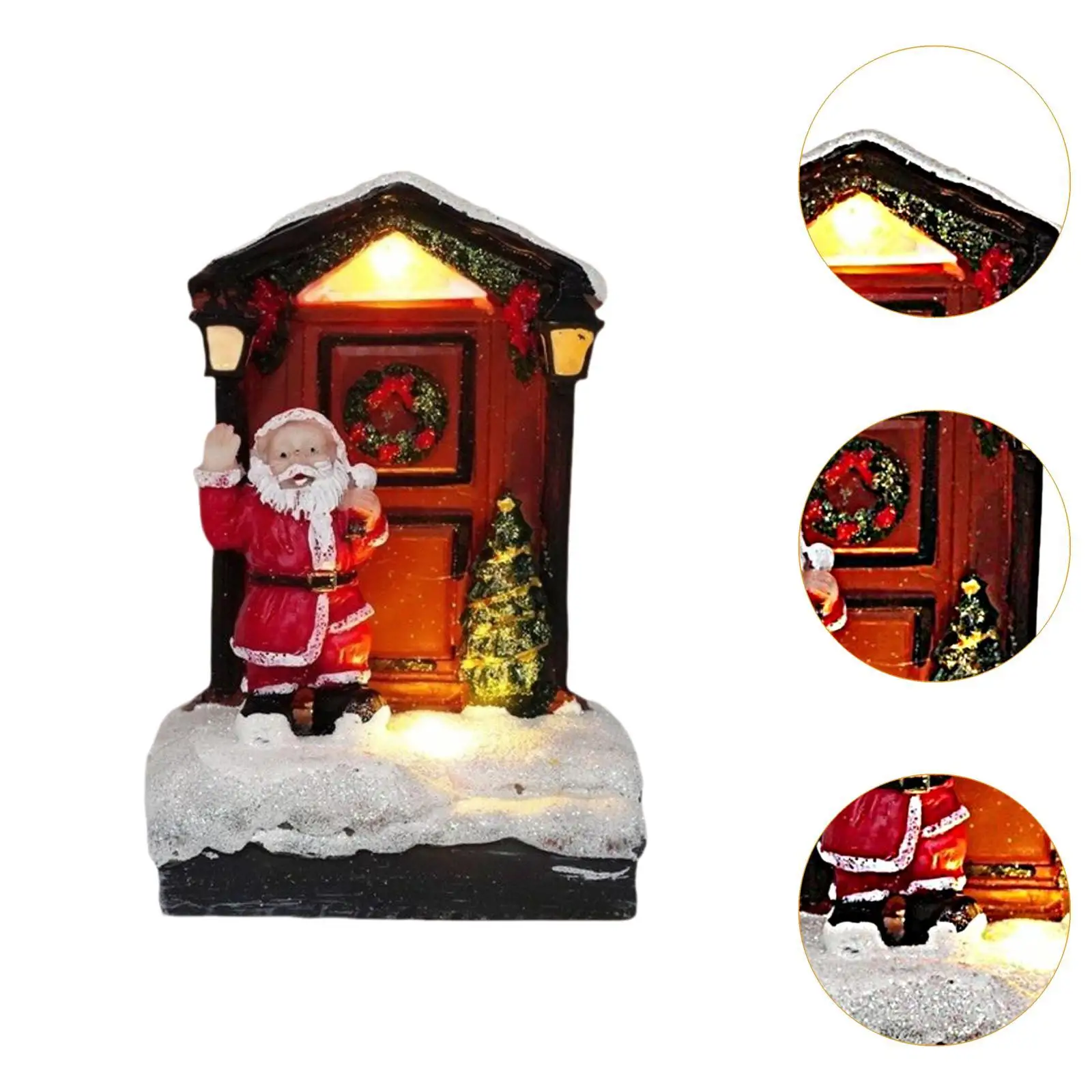 Lighted up Christmas Village House Xmas Ornament for Party Supply Livingroom