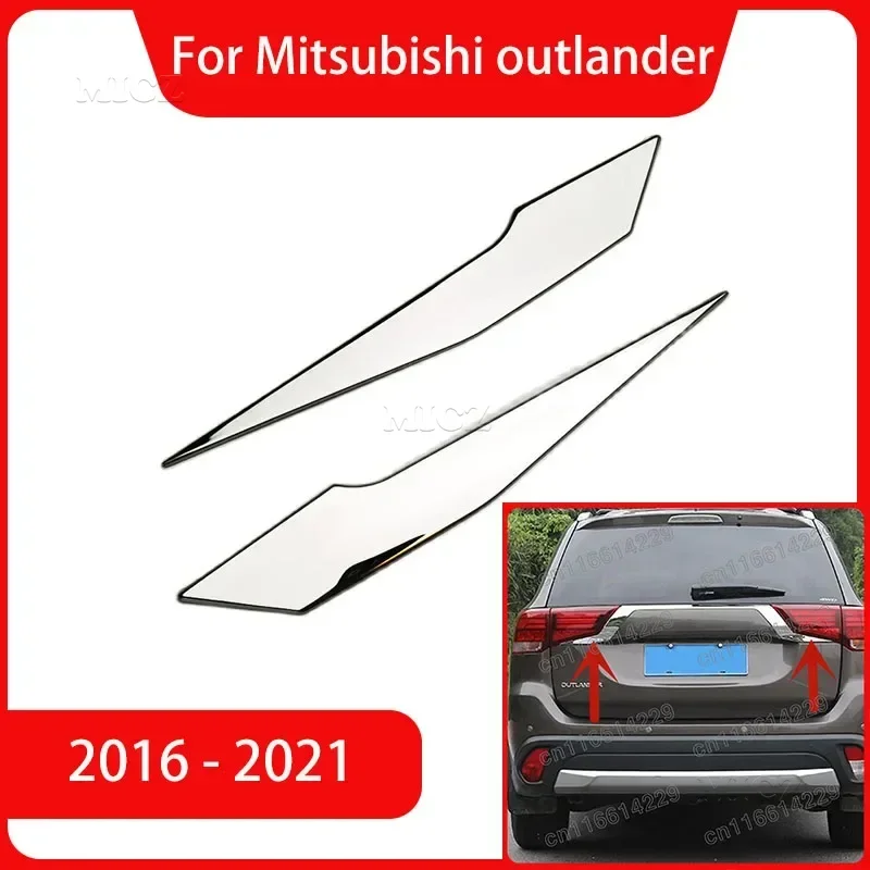 For Mitsubishi outlander 2016 2017 2018 2019 2020 2021 stainless steel Rear Light Strips External Taillight Decoration