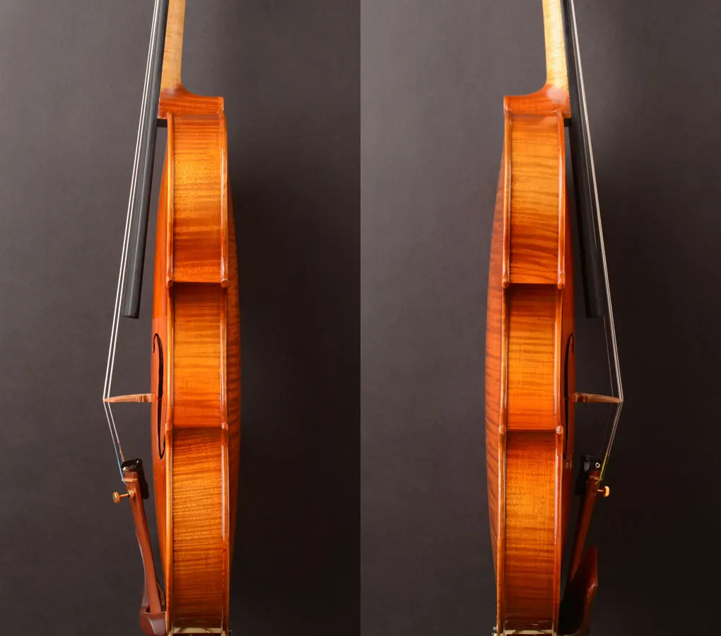 Maggini style, Best Model, A T20+ Violin Fitted Aubert Bridge and Dominant 135B,ipe bow, shouldrest, upgrade hzv04 case