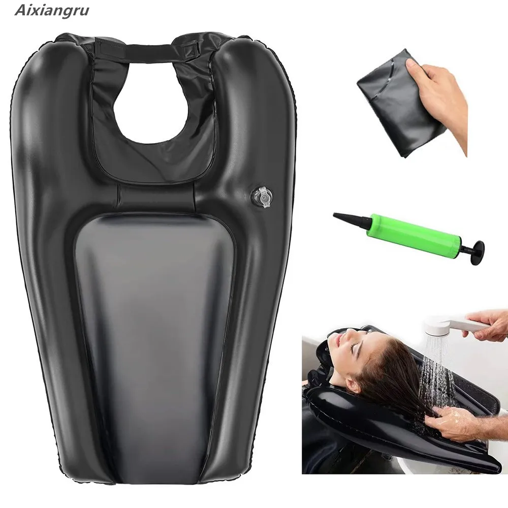 Portable Household Inflatable Shampoo Basin, Beauty Wash Tray, Pvc Inflatable Shampoo Pad, Barber Shop Adjustable Hair Wash Tub