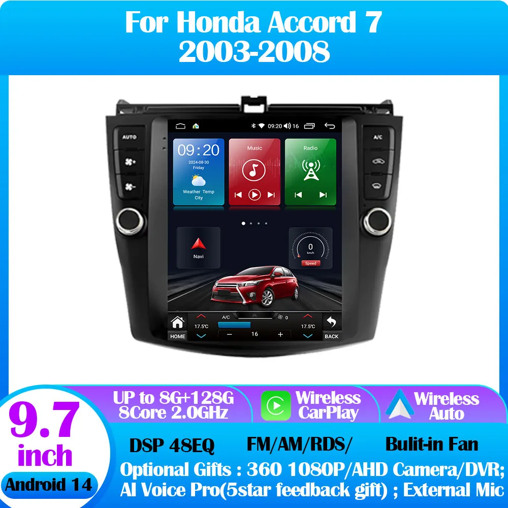 Android 14 For Honda Accord 7 2003-2008 9.7
