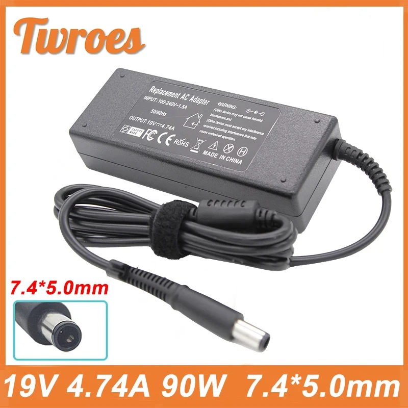 Laptop Adapter Charger 19V 4.74A 90W 7.4*5.0mm For HP Probook 4440s 4535s 4530S 4540S 6470b 6475b 6570b Pavilion DV3 DV4 DV5 DV6