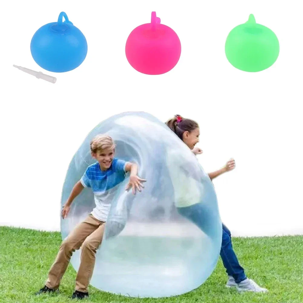 50cm Inflatable Bubble  Ball Toy Kids Giant Elastic Water-filled Bubble Balls Garden Soft Rubber Balloon Fun Party Games Toy