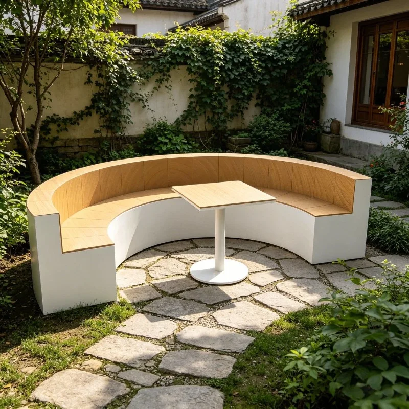 Outdoor courtyard outdoor table and chair combination, dining tables and chairs outside commercial street shops