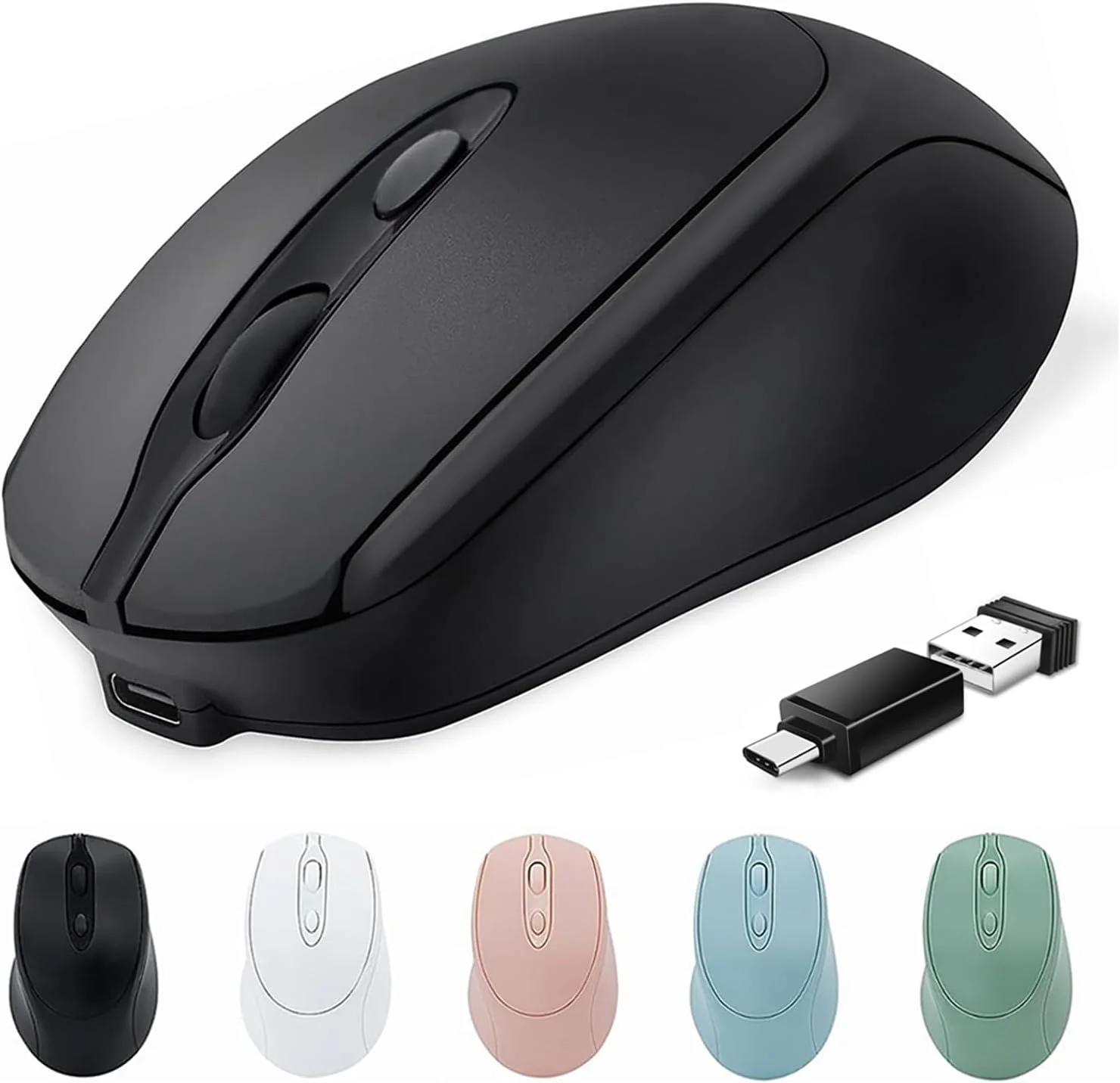 Rechargeable Wireless Mouse 2.4G Bluetooth-Compatible Wireless Computer Mouse USB Silent Gamer Mice For PC Laptop Macbook Tablet