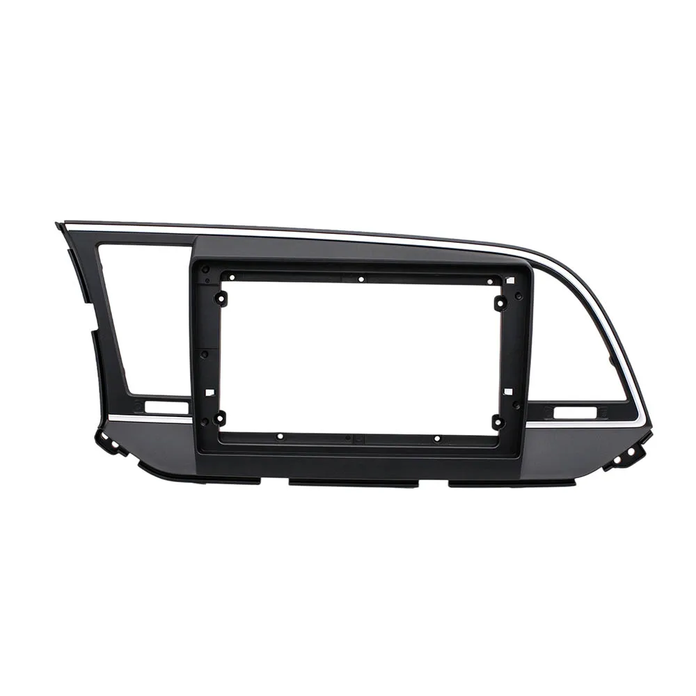 For 2015 Hyundai Elantra 9 Inch LHD Car Radio Fascia Dashboard Trim Frame with Silver Stripe