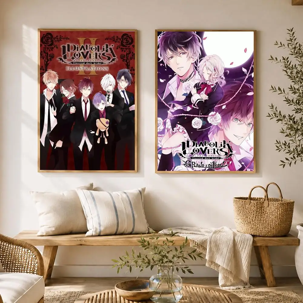 Diabolik Lovers Anime Poster HD poster wall art self-stick no-residue for home cafe office great gift