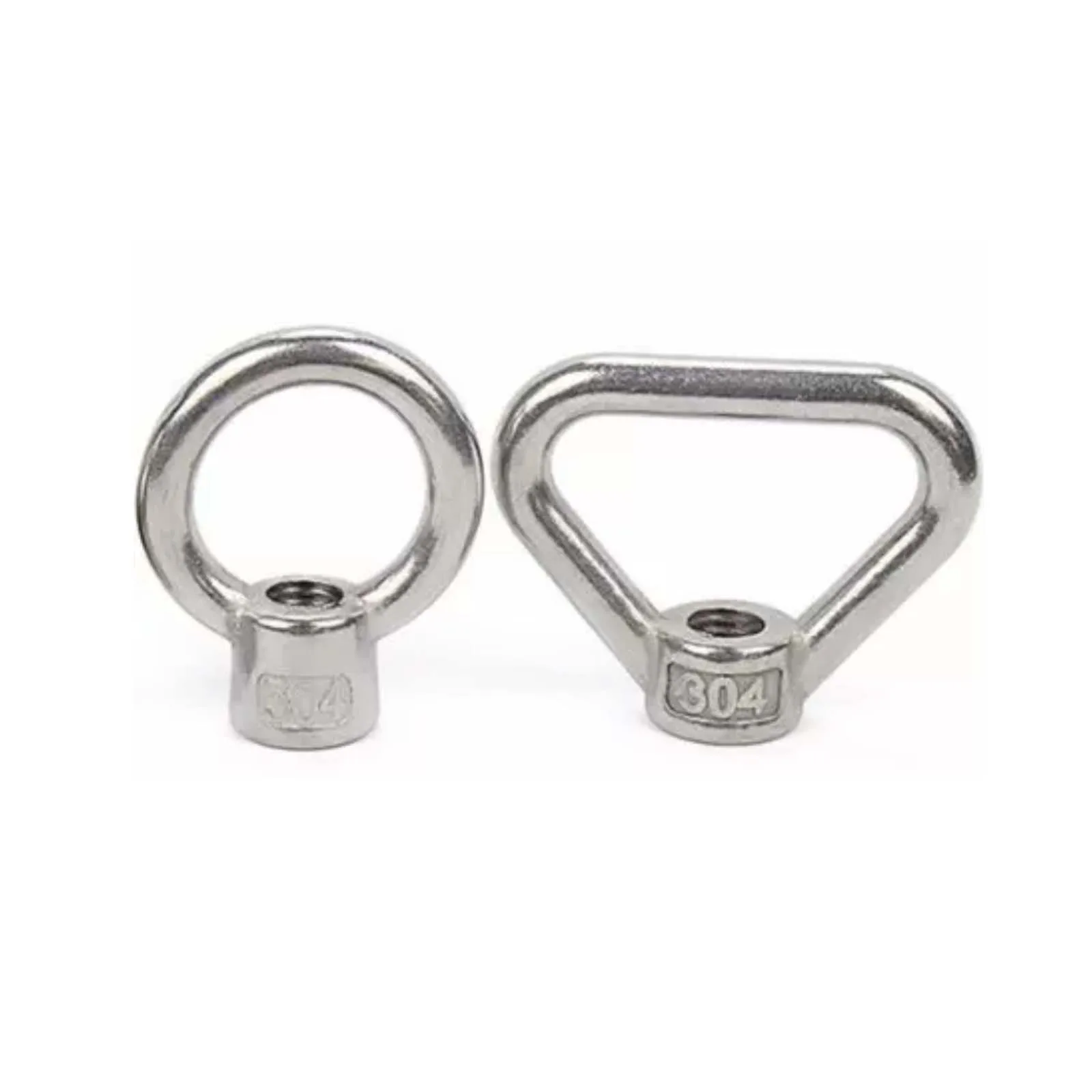 1/2pcs M6 M8 M10 M12 M14 M16~M30 304 Stainless Steel Eye Nut Screw Bolt Cap Triangle Ring Japanese High Head Marine Lifting Nut