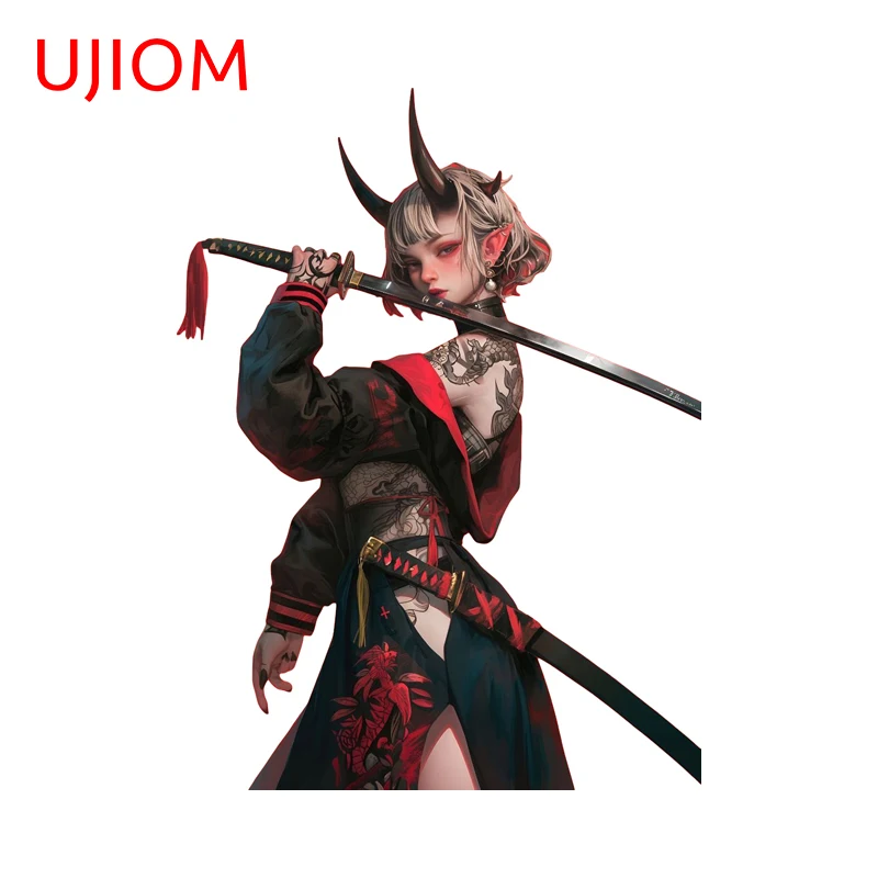 UJIOM Samurai Anime Peripheral Personality Wall Sticker Delicate Enchanting Adhesive Decal Suitable For Air Conditioner Decor