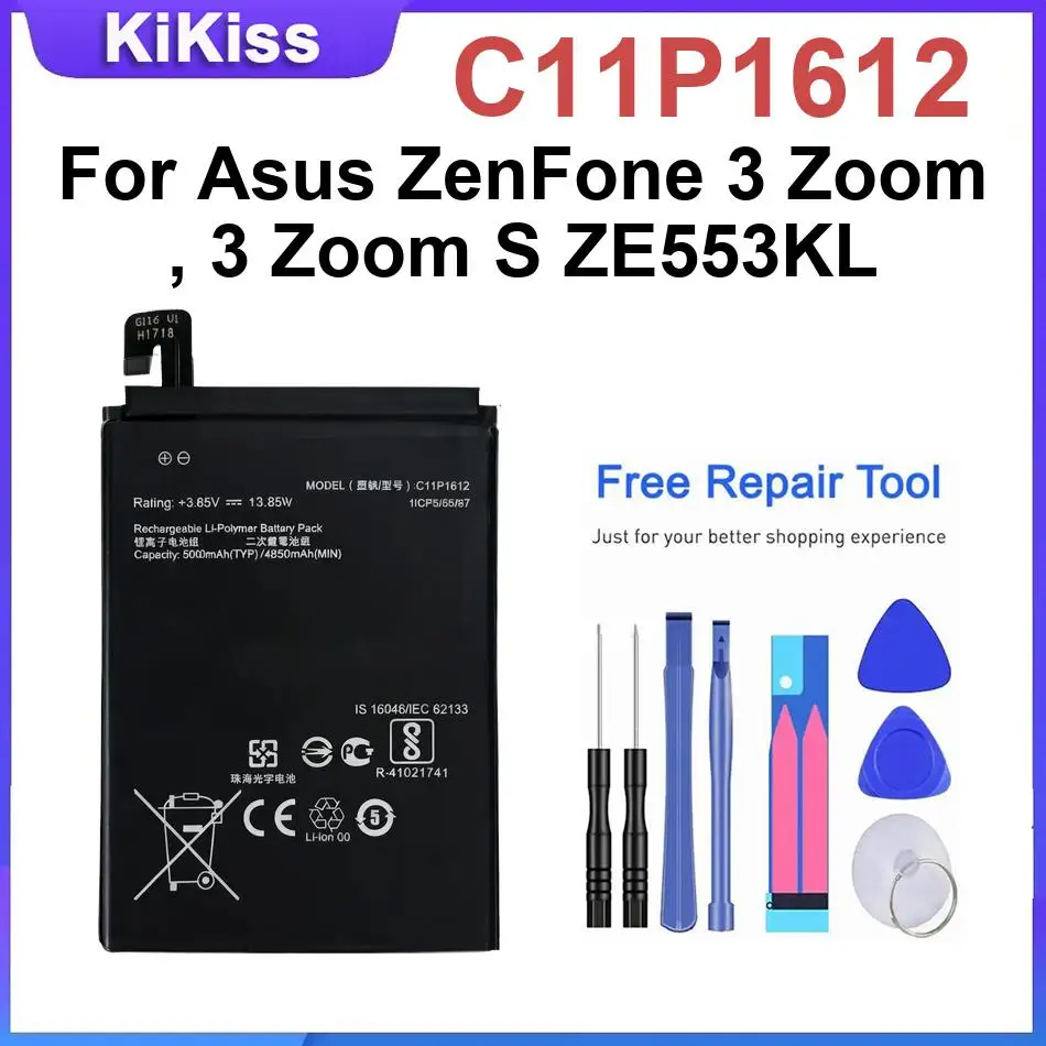 Powerful Batteries C11P1612 For Asus ZenFone 3 Zoom , 3 Zoom S ZE553KL