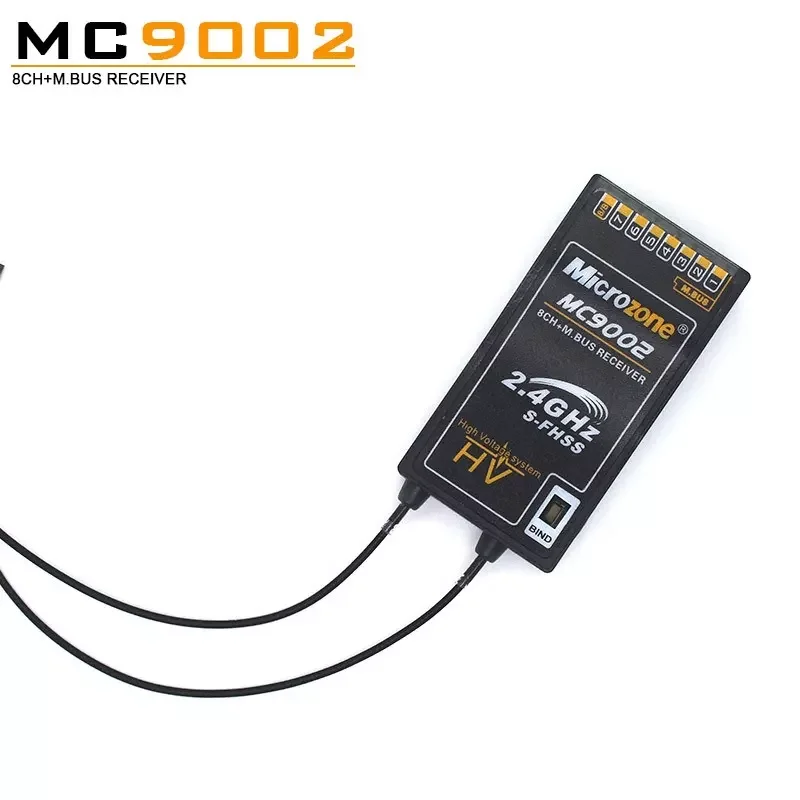 Microzone MC8B 2.4G 8CH Remote Control Transmitter & MC9002 CH Receiver Radio System for RC Aircraft Fixed-wing Helicopter Drone