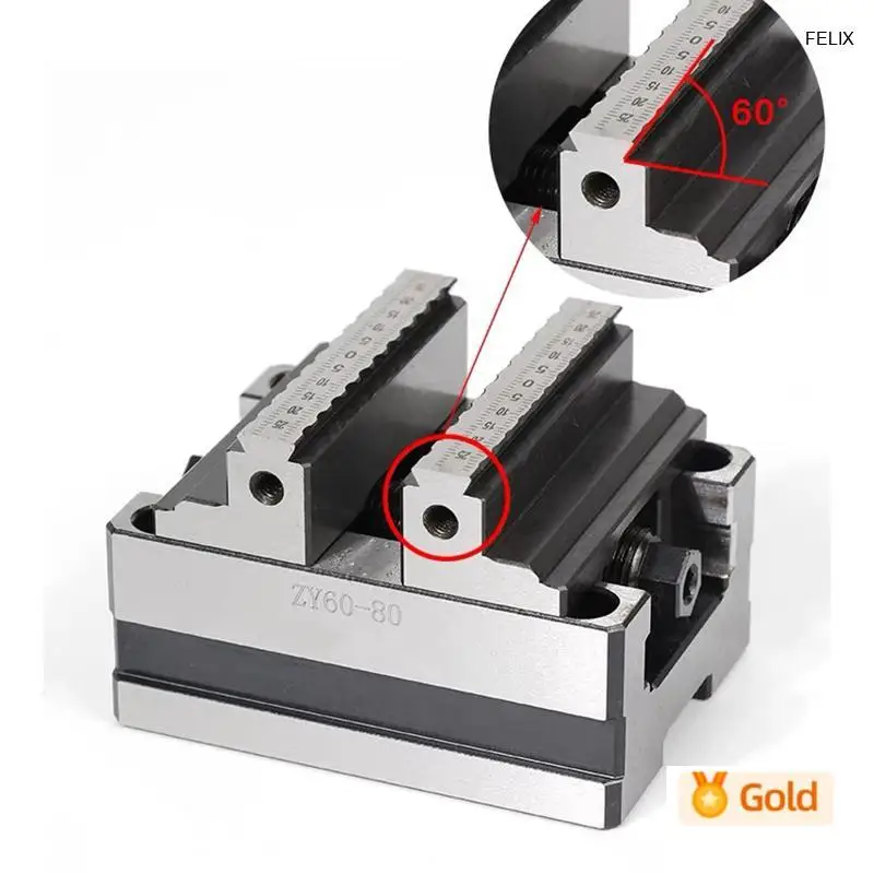 

NEW NEW High-precision four-turn table fixture self-centering CNC vise CNC machining center concentric flat-nose pliers 0.03MM