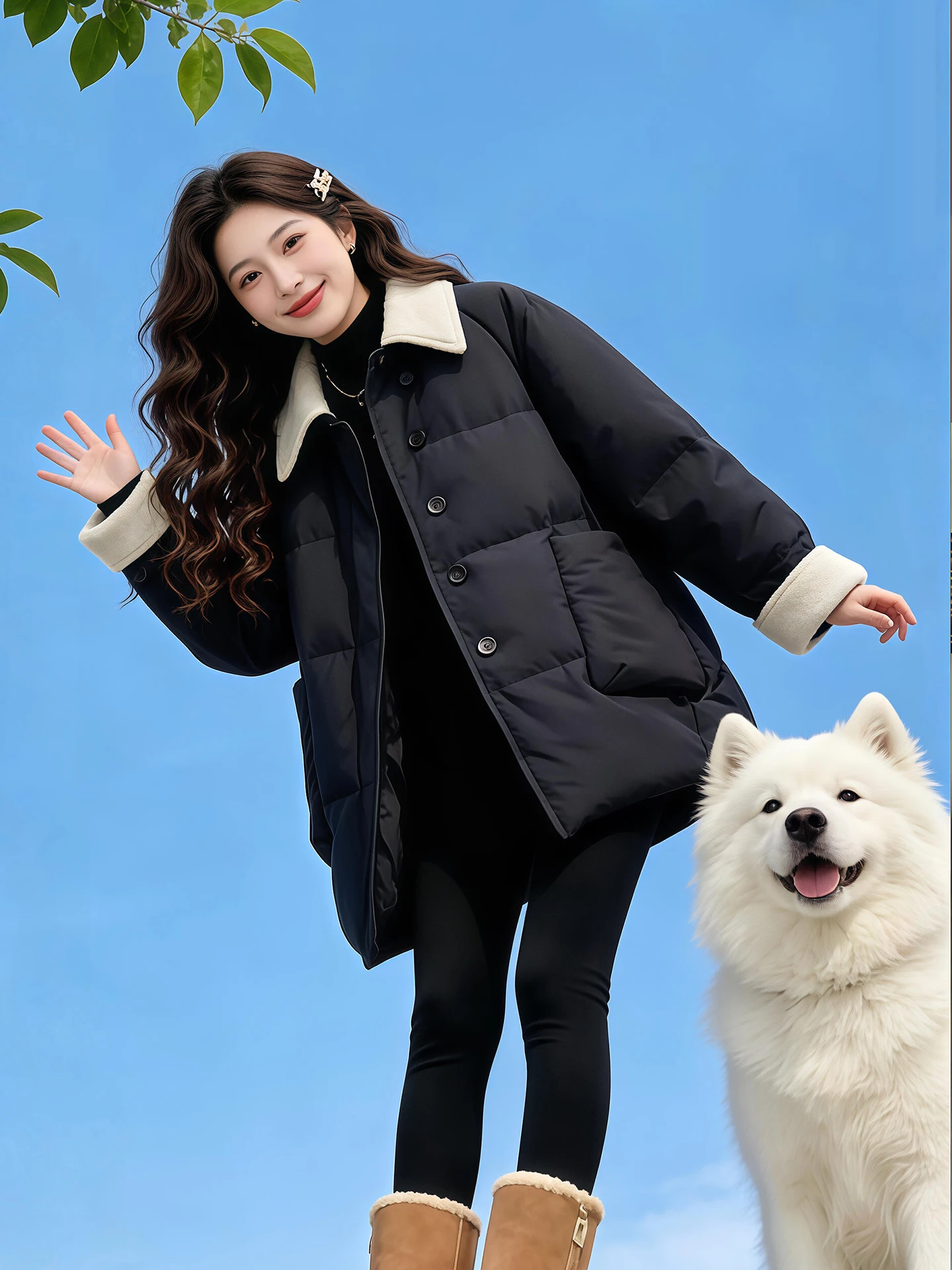 

Корейское женское пальто из плотного хлопка с воротником-стойкой в Корейском стиле, зимняя верхняя одежда, размер Sli Cact