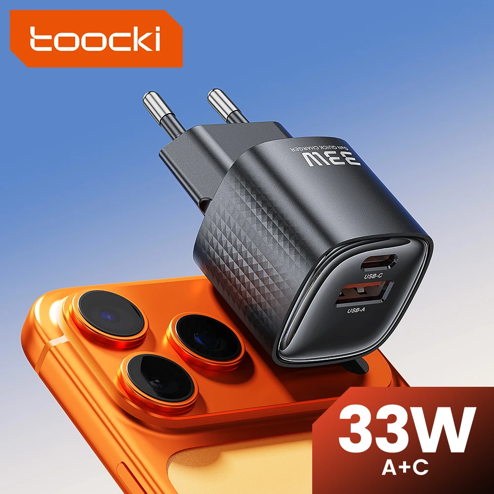 Toocki 33 W USB Typ C GaN Ladegerät für iPhone 17 16 15 iPad Xiaomi Samsung Huawei Galaxy Schnellladung PD Mini PPS Telefon Ladegerät