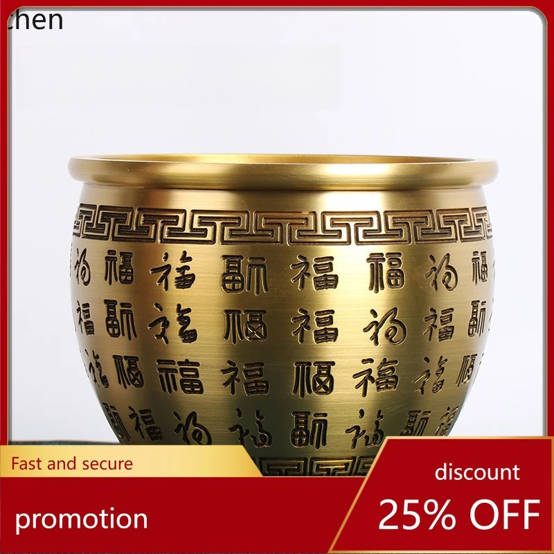 

CZ Baifu cylinder wire engraving toad pressing rice cylinder brass ornament copper cylinder