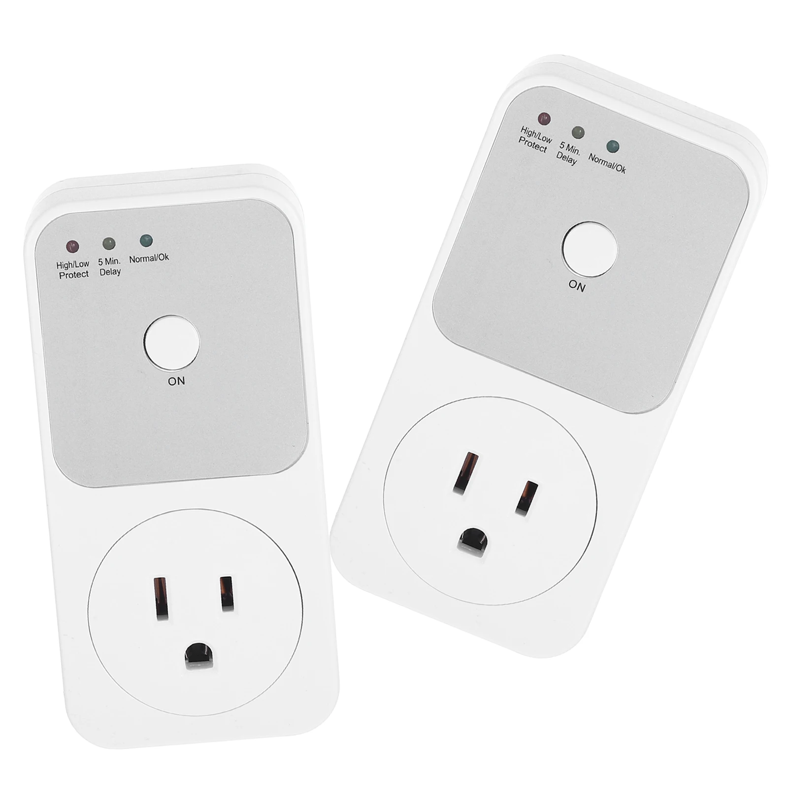 

2 Pcs High Low Voltage Protector Guard Appliance Power Socket Transformer Stabilizer Kitchen Fridge Safeguard Volt Device