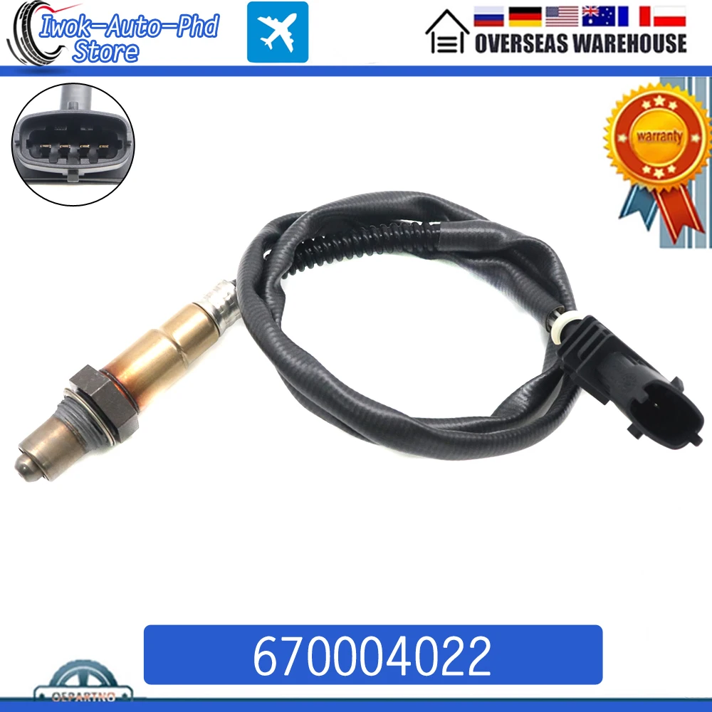 670004022 Rear Air Fuel Ratio Lambda O2 Oxygen Sensor for Maserati Ghibli 2014-20 Quattroporte 14-20 Levante 17-20 3.0L V6