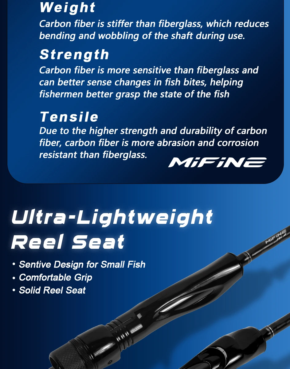 MIFINE MICROBITE AJING Tubular Tip UL/L Leichte Spinnrute 1-5g/1-8g Schnelle LRF Salzwasser Süßwasser Forellen Barsch Bass Angelrute – Detail 6