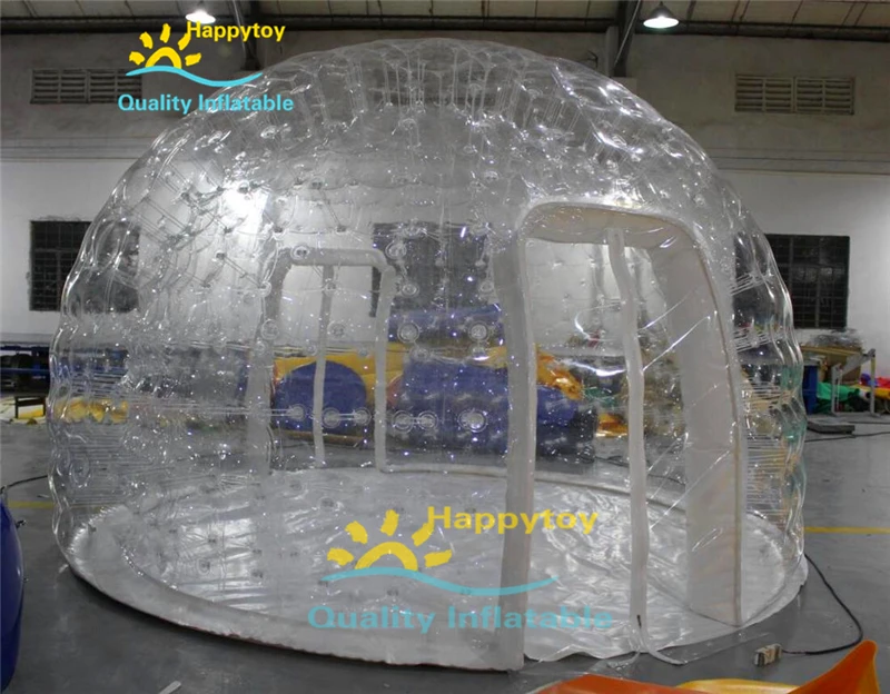 Tienda inflable de burbujas transparente con cúpula transparente Igloo para acampar