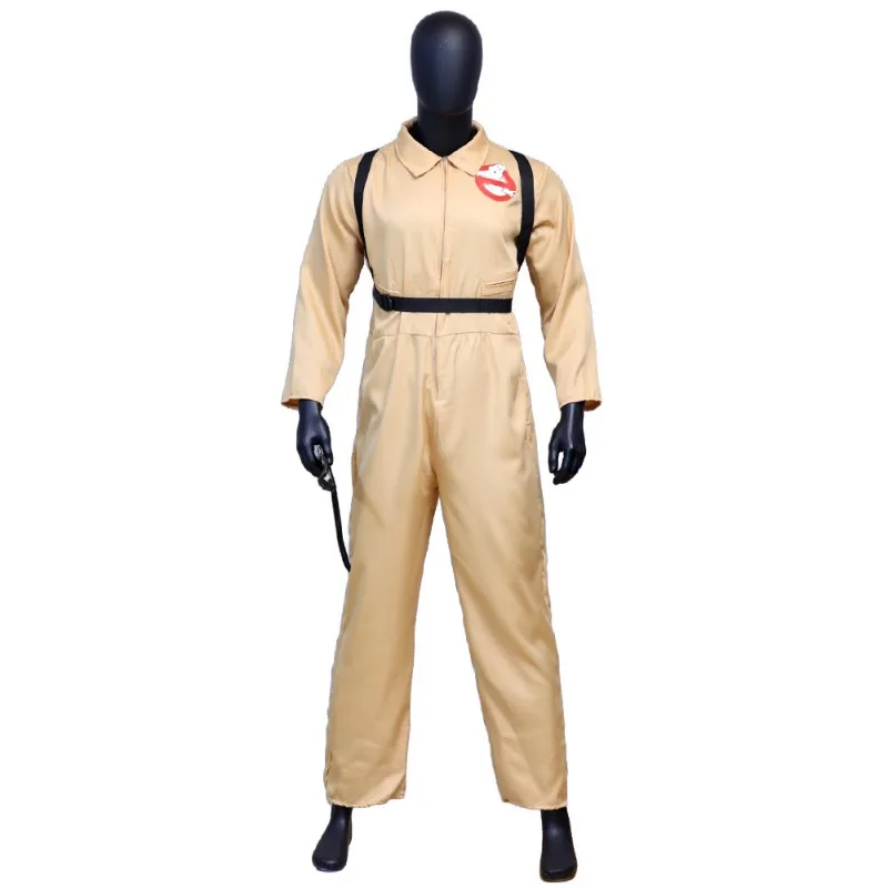Halloween-Vater, Ghostbusters-Kostüm, Mottoparty, ausgefallene Cosplay-Uniform, Overall, Tasche, ideales Geschenk, Versammlungen, Auftritte, Kostüm