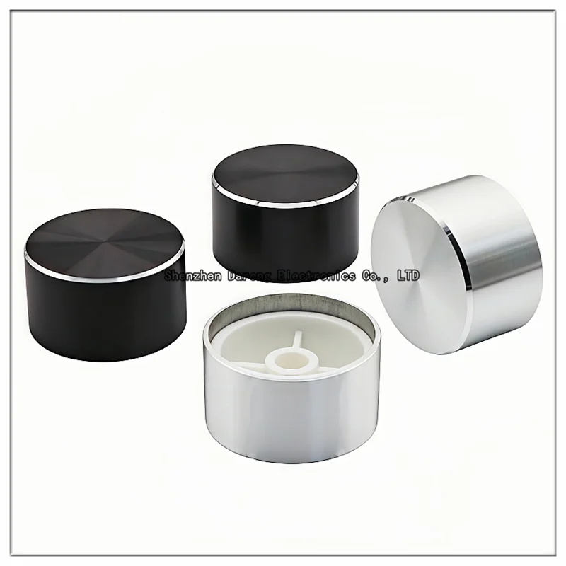 30×17 aluminum-plastic knob cap Potentiometer encoder cap Power amplifier volume/Electronic instrument switch cap plum shaft 6MM