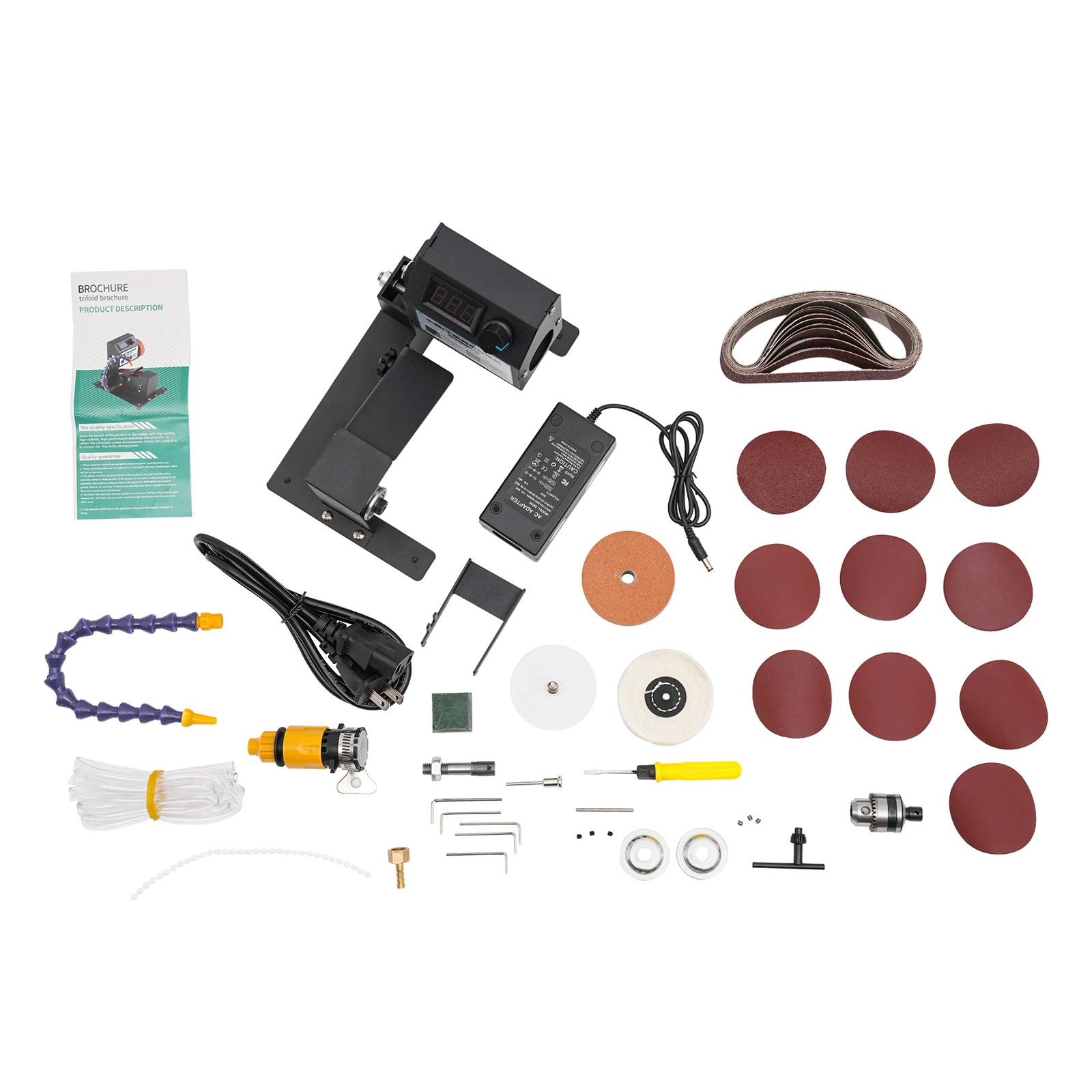 200W Desktop Mini Belt Sander 0-8500RPM Grinder Blade Sharpener Table DIY Polishing Sander Tool