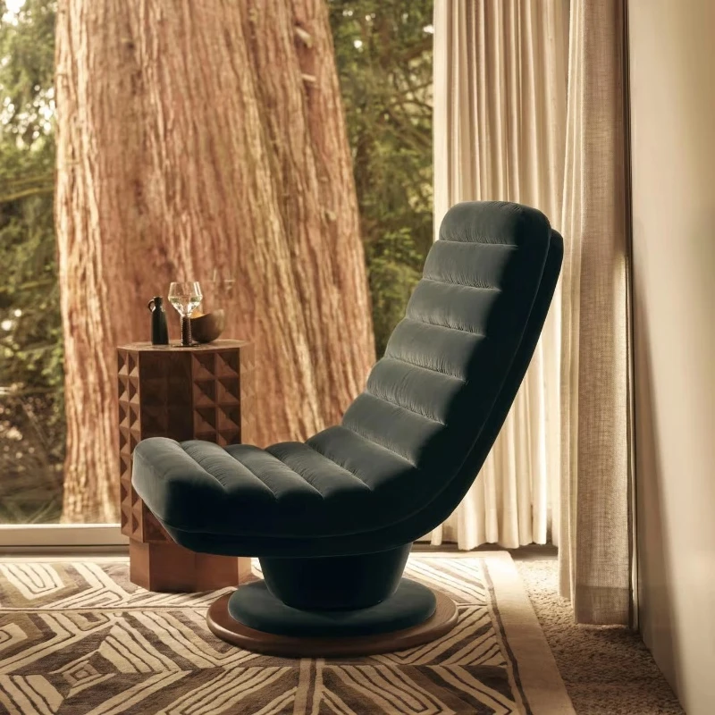 Grooved textures and tufted trim, armchairs, revolving sofas