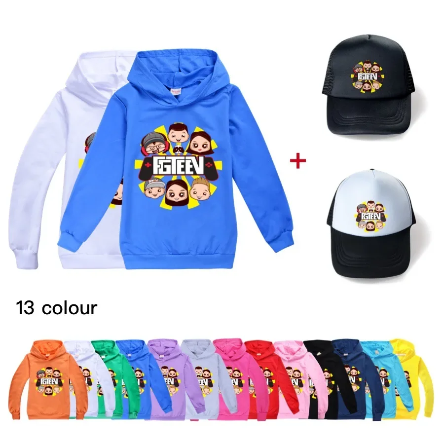 

Cartoon FGTEEV Boys Hoodie Hot Sale Funny Game FGTEEV Print Hoodies for Teen Girls 2-15Y Boys Sweatshirt Tops Tees Kids Clothes