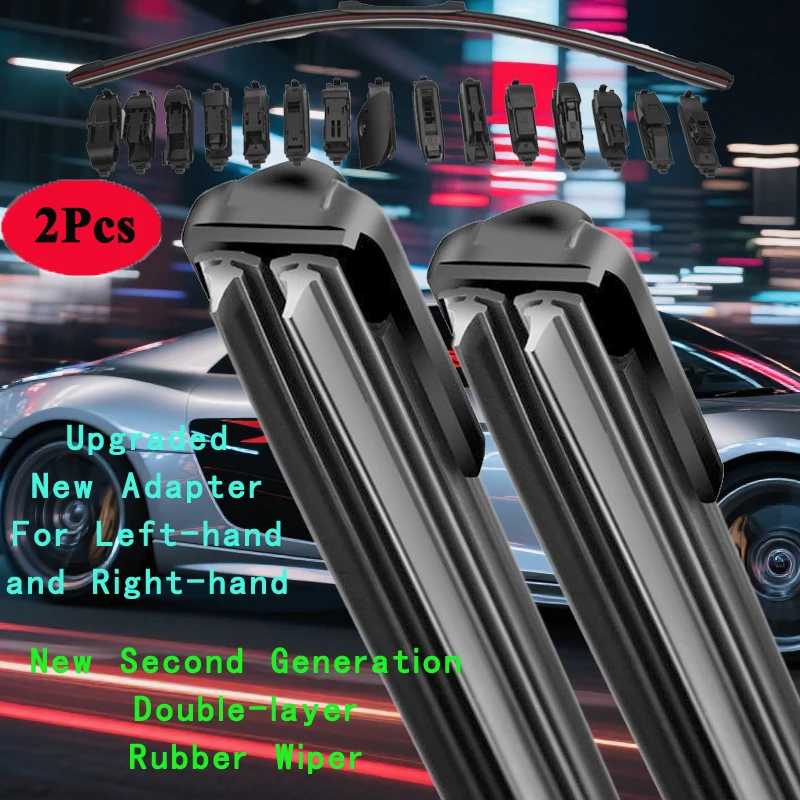 

For Chrysler Sebring JX FJ JR JS Sedan Coupe Convertibl 1995 2000 2001 2005 2006 2007 2010 2011 2014 Double Rubber Wiper Blades