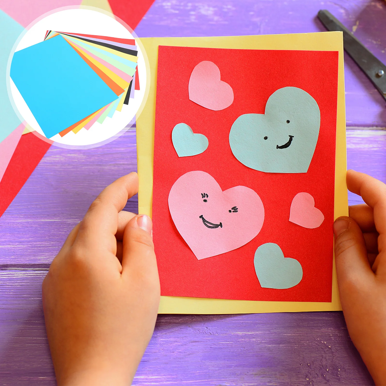 50 قطعة من البطاقات الملونة 200gsm A3 ورق سميك للحرف اليدوية ذاتية الصنع اوريغامي سكرابوكينغ أوراق ورق الحرف متعدد الألوان