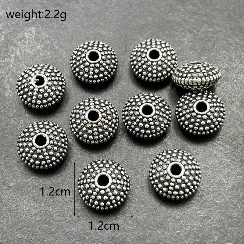 2-color Plating Tibetan Silver Gold Perforated UFO Series Gasket DIY Beaded Bracelet Necklace Jewelry Connector Accessories