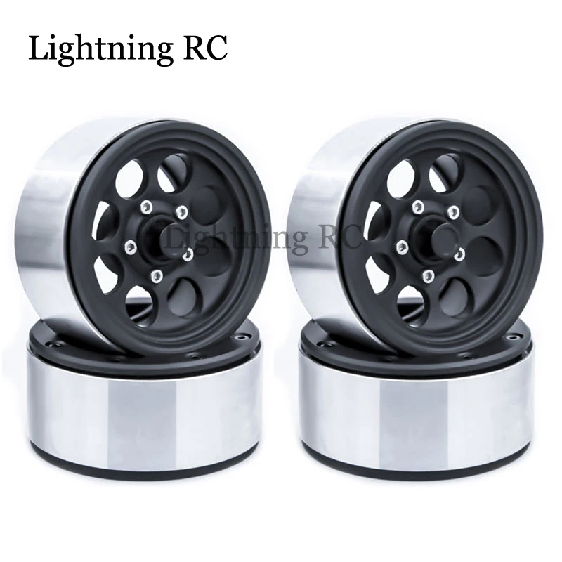 

4Pcs Aluminum Alloy 1.9 Beadlock Wheels Rims for 1/10 RC Crawler Axial SCX10 SCX10 II 90046 AXI03007 TRX-4 D90