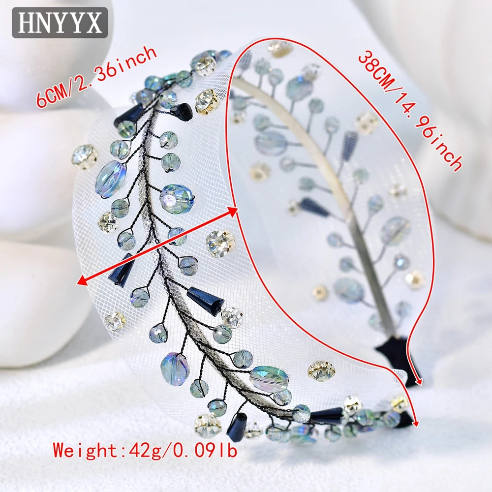 YouLaPan Fashion Bridal Wedding Hair Accessories Handmade Blue Color Rhinestone Vine Head Hoop Women Party Headpiece YXA55
