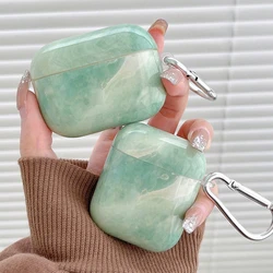 Light cyan Wireless Bluetooth case for AirPods1/2 AirPods3 AirPods pro and pro2 tpu marble panting earphone cover