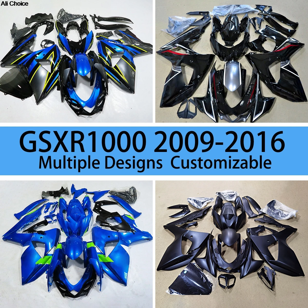 

New Fairings GSXR 1000 2009 2010 2011 2012 2013 2014 2015 2016 Motorcycle Bodywork Full Fairing Kit Fit for GSXR1000