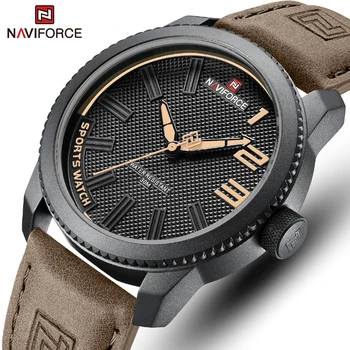 NAVIFORCE top brand Quartz watch for men military leather sports watches man casual waterproof male clock 2022 new wristwatch