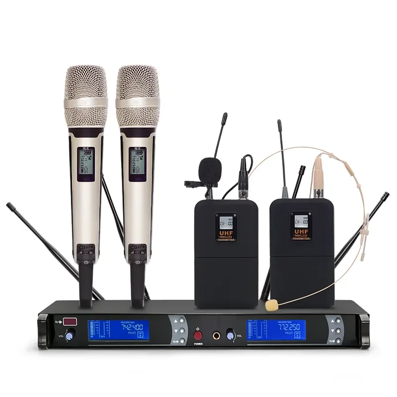 

GAW-9000 Top Selling in Green Audio Microphone Wireless Professional Uhf True Diversity Wireless Microphone