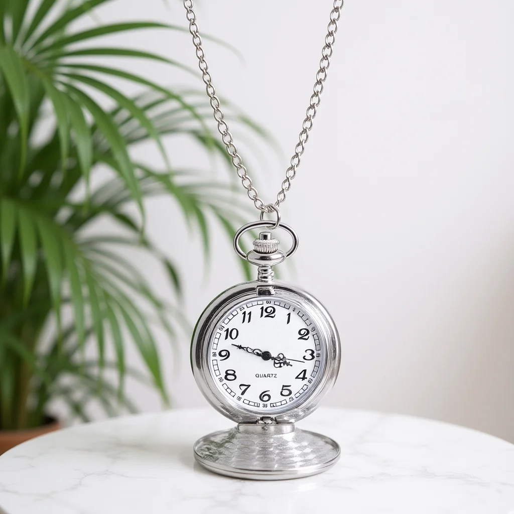 

1 Vintage Pocket Watch Mechanical Design with Chain for Men Women Retro Gift Lightweight Shiny Noble Look